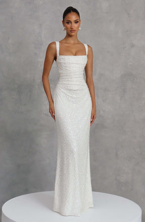 Calanthe Maxi Dress - Ivory Sparkle R.F