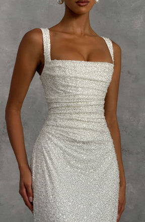 Calanthe Maxi Dress - Ivory Sparkle R.F