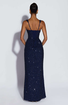 Calanthe Maxi Dress - Navy Sparkle R.F