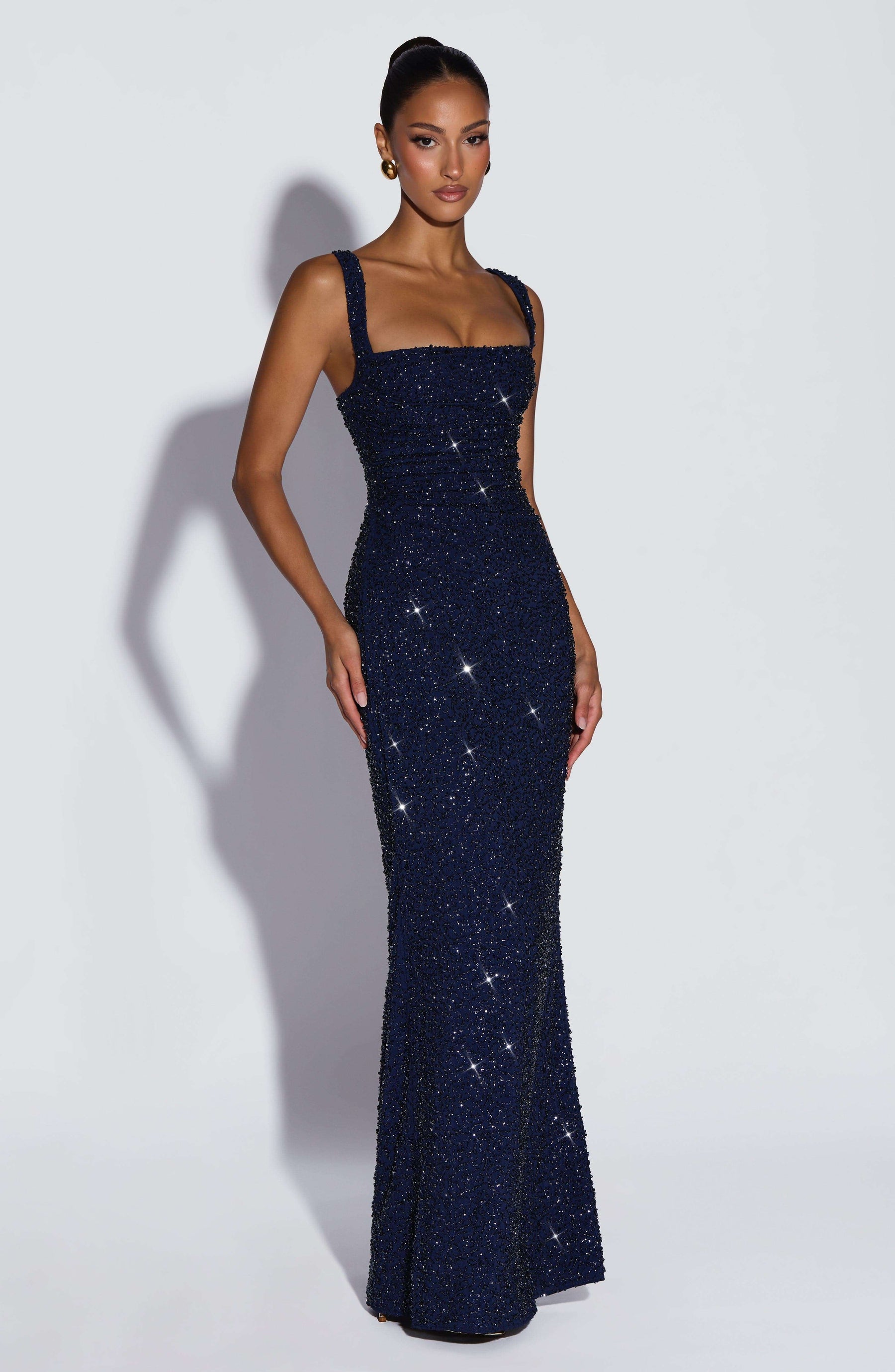 Calanthe Maxi Dress - Navy Sparkle R.F