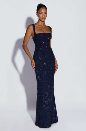 Calanthe Maxi Dress - Navy Sparkle R.F