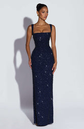 Calanthe Maxi Dress - Navy Sparkle R.F