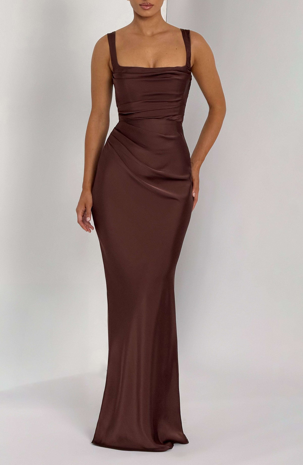 Calanthe Maxi Dress - Plum Brown M.T