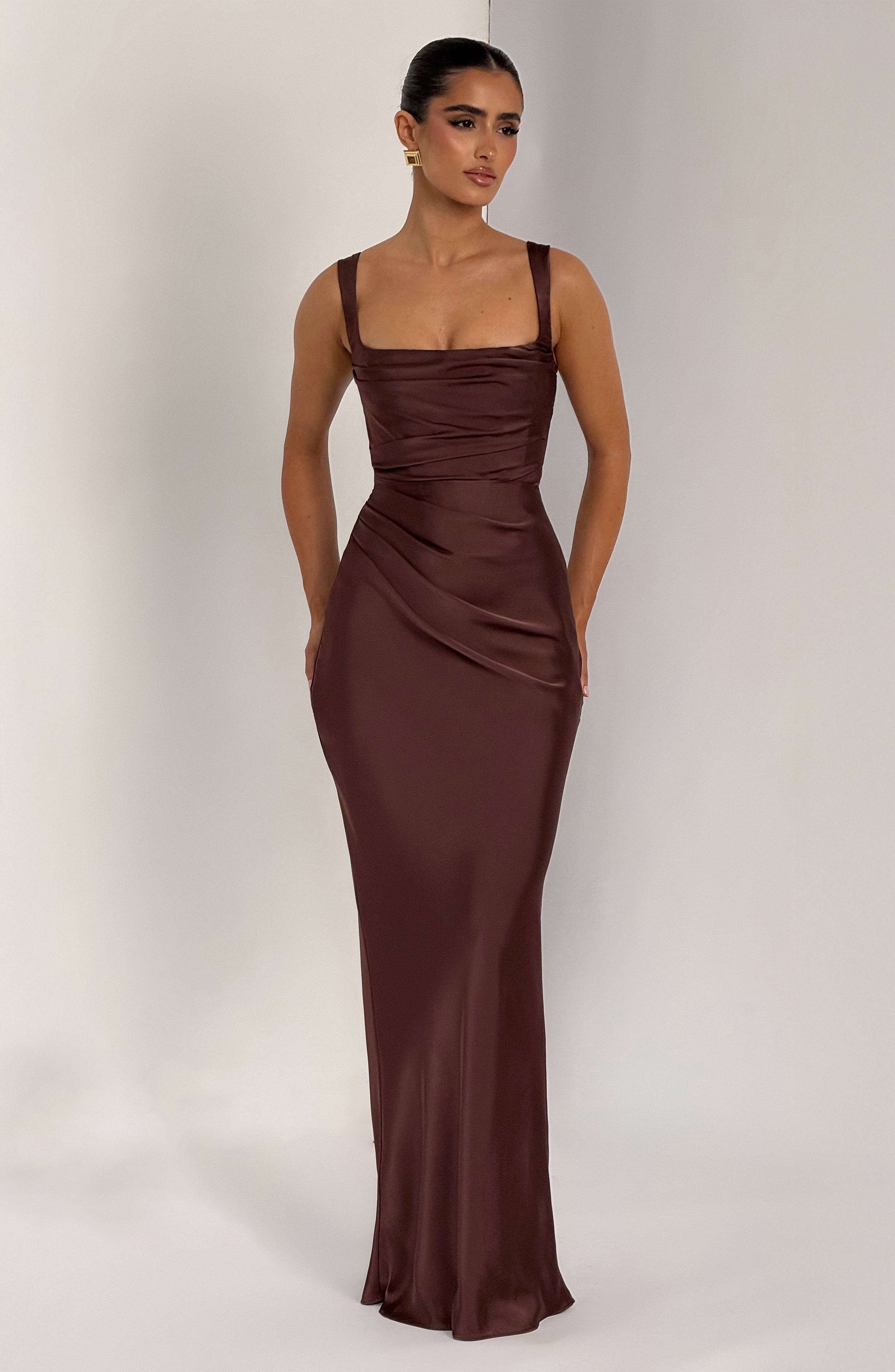 Calanthe Maxi Dress - Plum Brown M.T