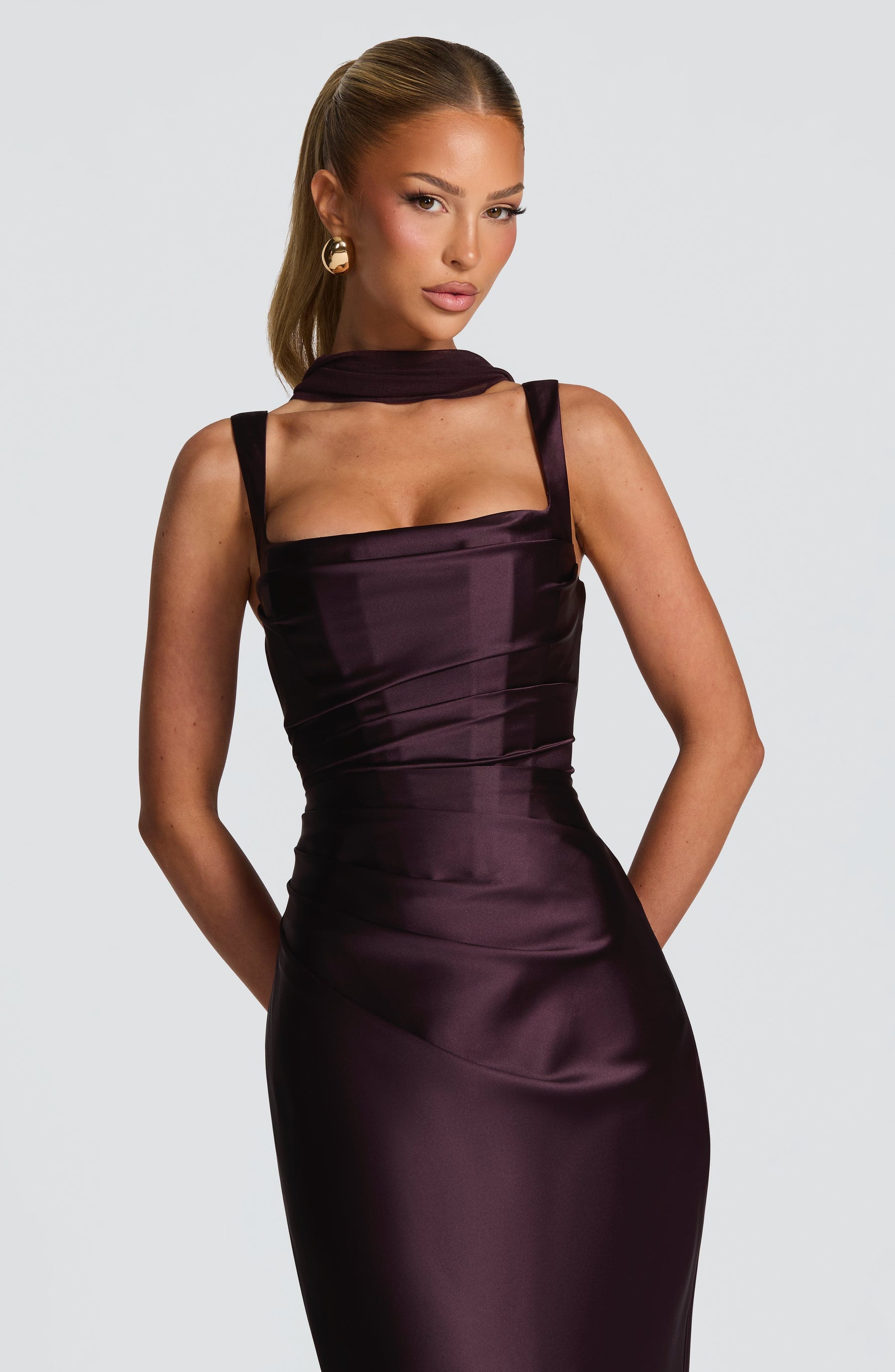 Calanthe Maxi Dress - Plum M.T