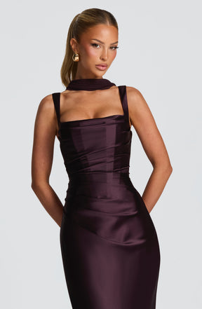 Calanthe Maxi Dress - Plum M.T