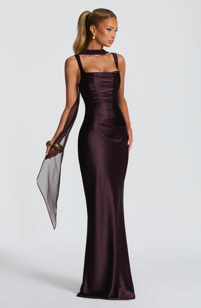 Calanthe Maxi Dress - Plum M.T