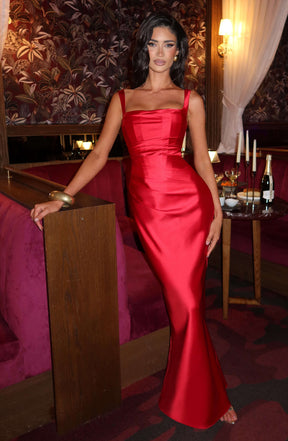 Calanthe Maxi Dress - Red M.T