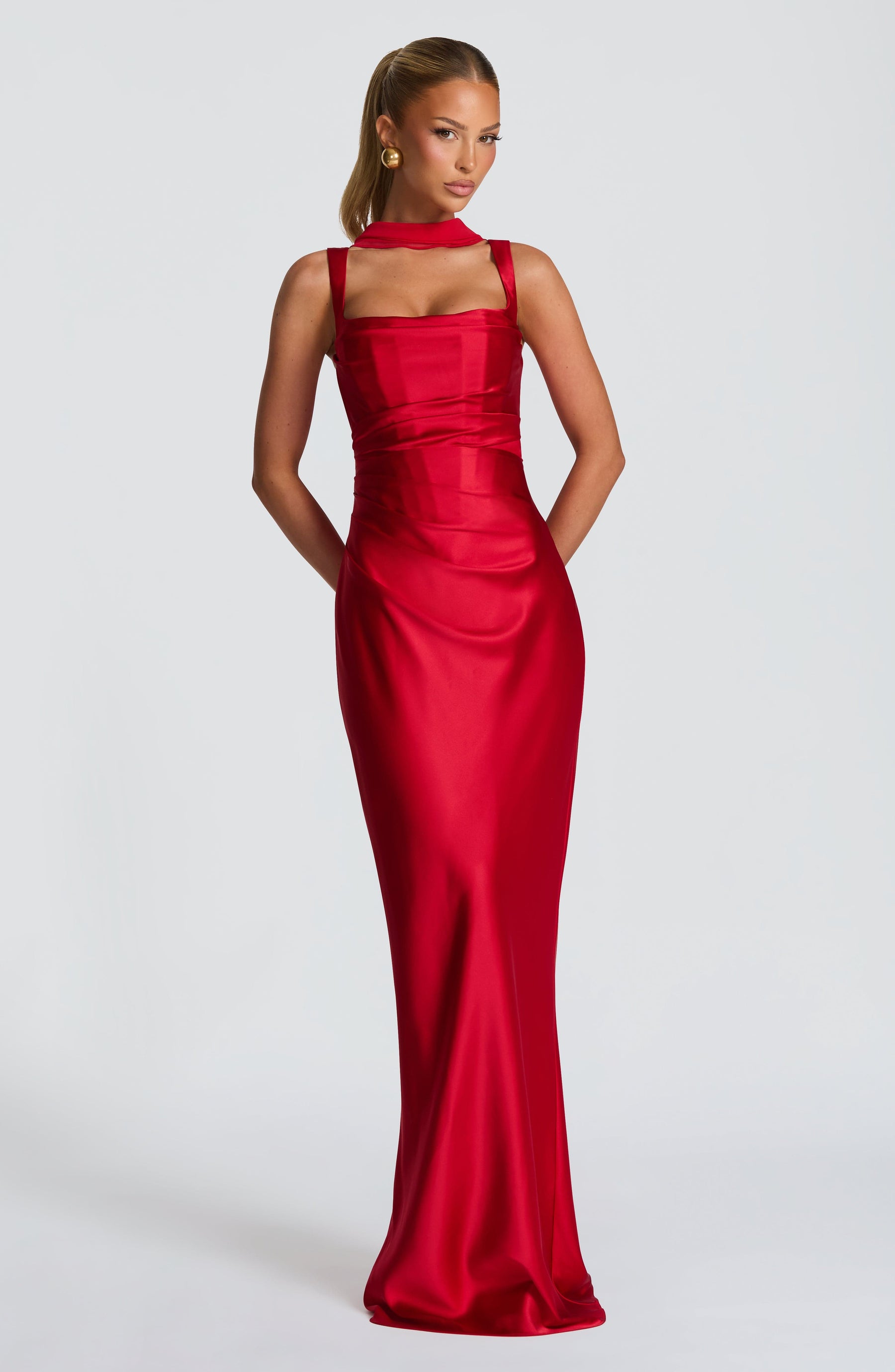 Calanthe Maxi Dress - Red M.T