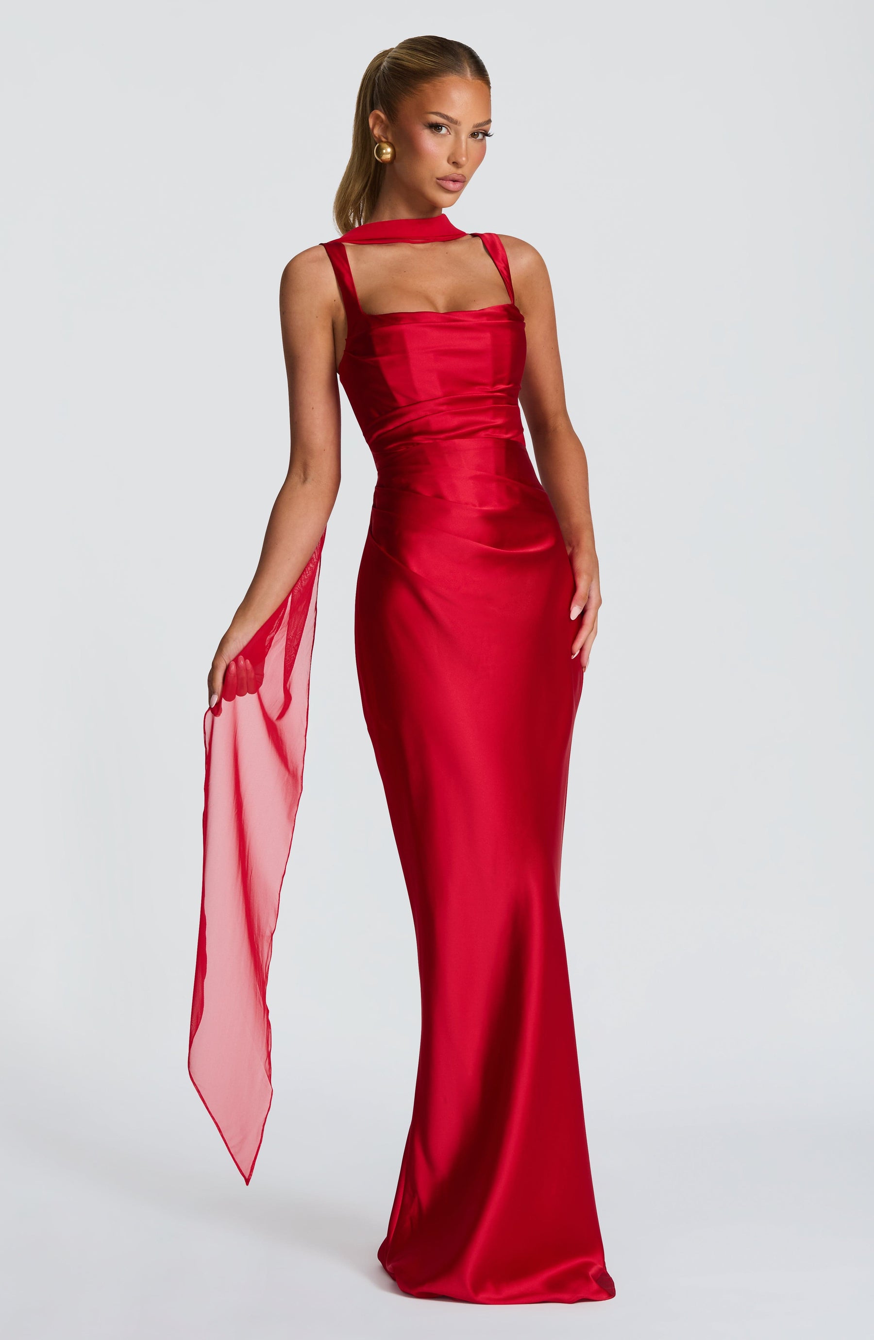 Calanthe Maxi Dress - Red M.T