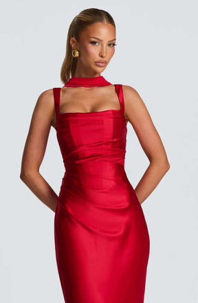 Calanthe Maxi Dress - Red M.T