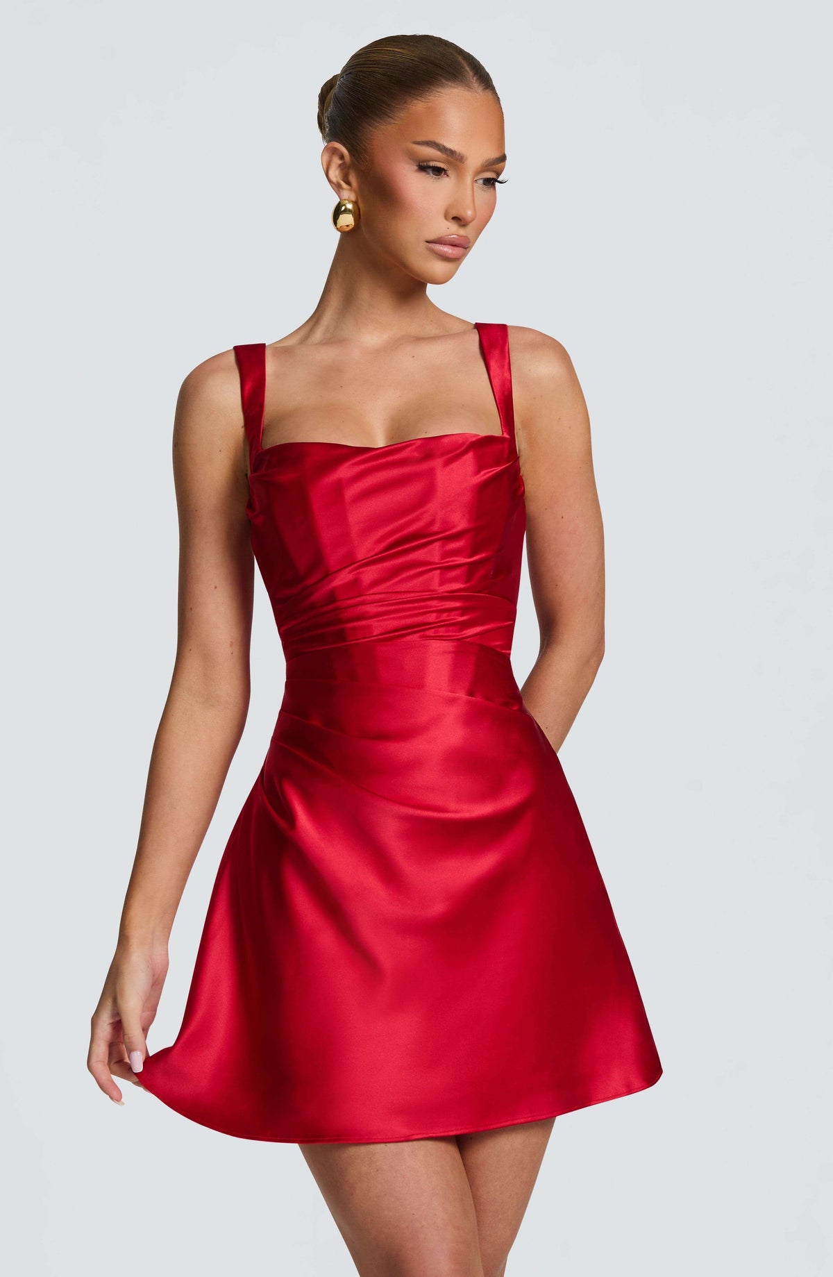 Calanthe Mini Dress - Red M.T