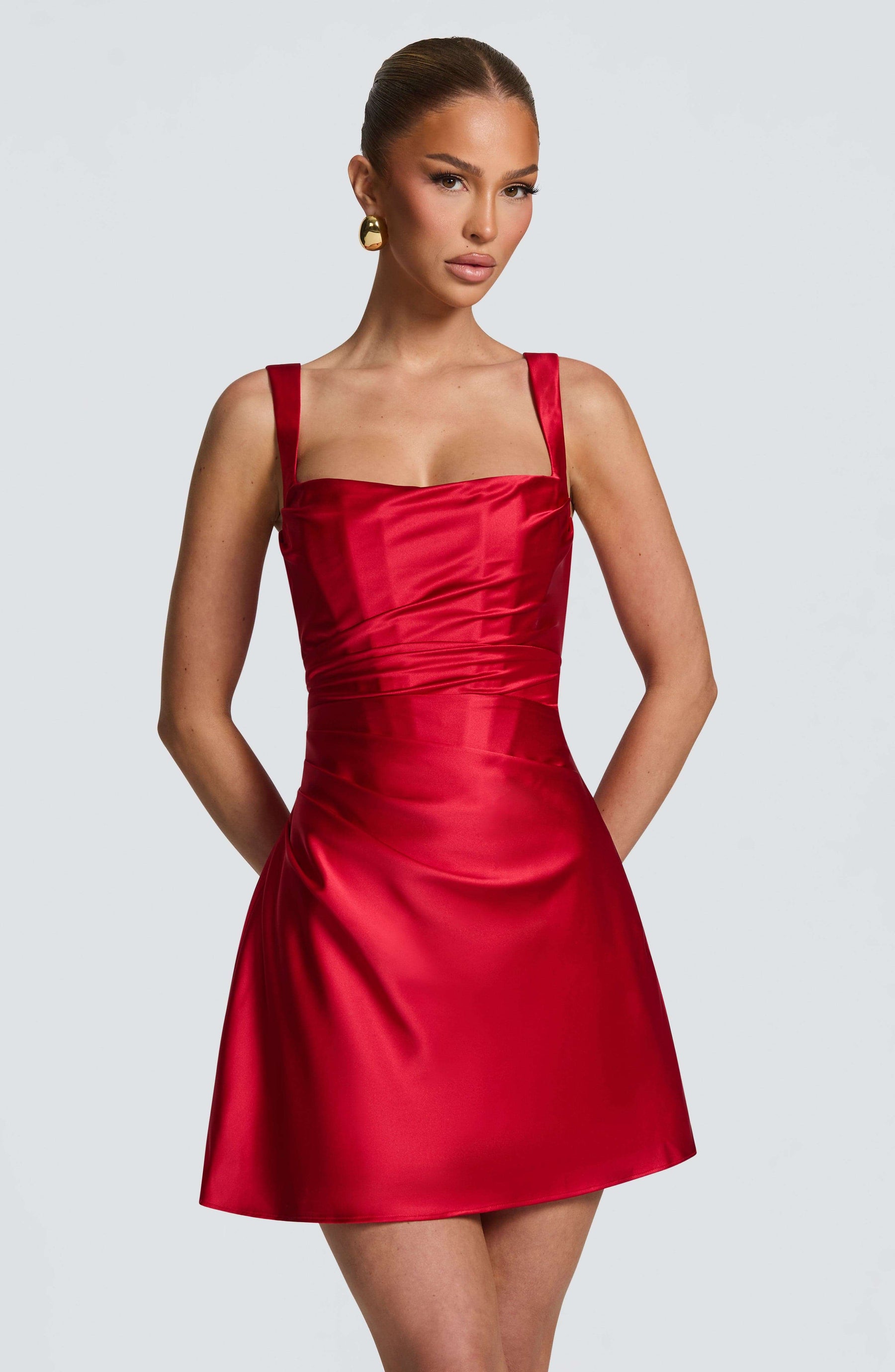 Calanthe Mini Dress - Red M.T