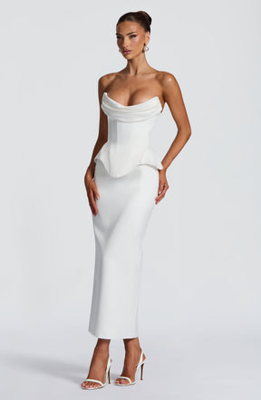 Calliope Midi Skirt - Ivory R.F
