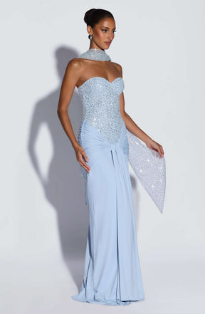 Carina Maxi Dress - Glacier Blue Ryvelle