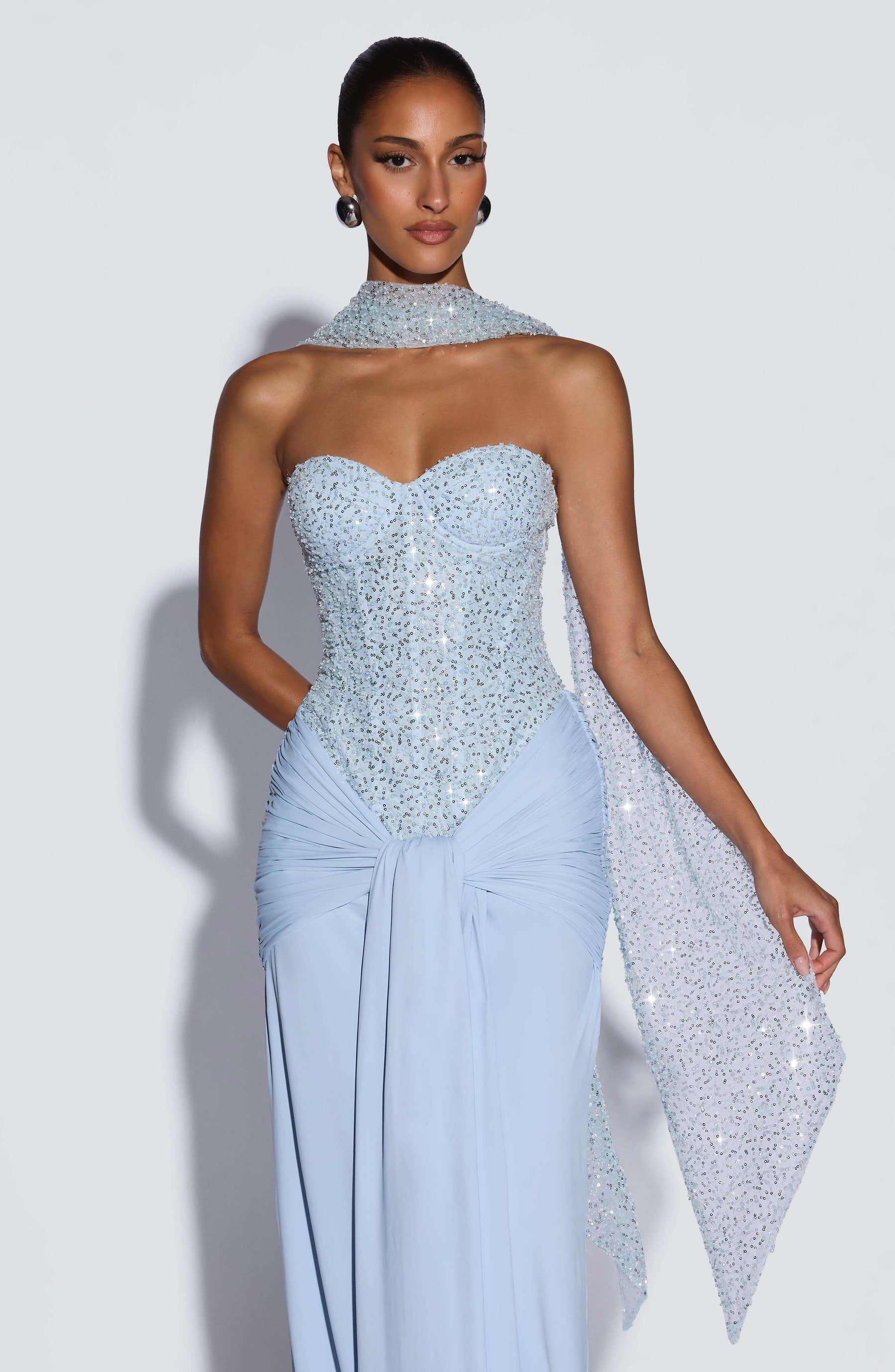 Carina Maxi Dress - Glacier Blue Ryvelle
