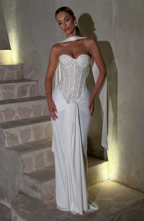 Carina Maxi Dress - Ivory Ryvelle