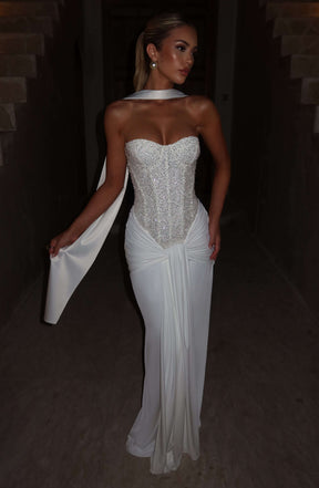 Carina Maxi Dress - Ivory Ryvelle