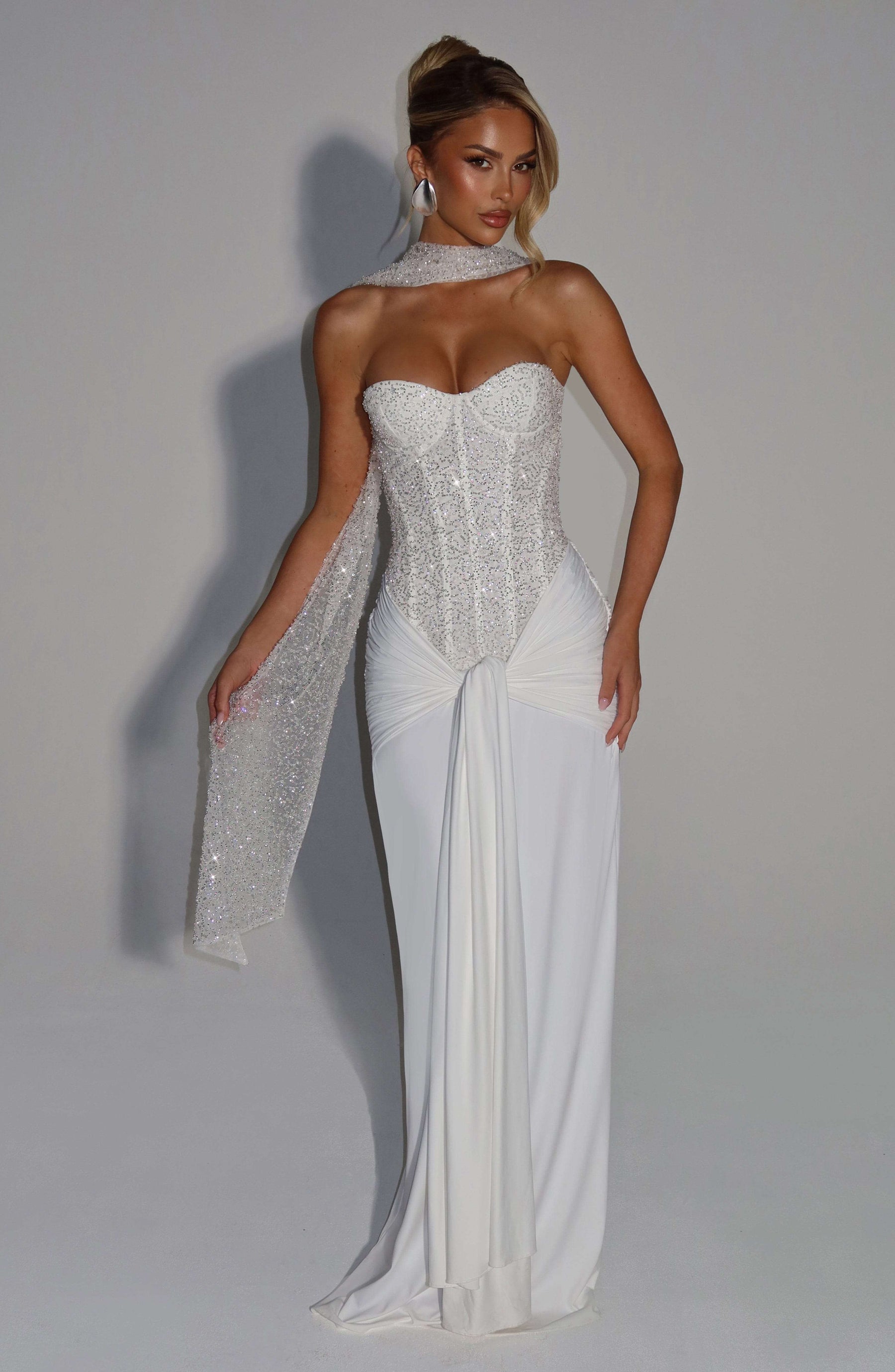 Carina Maxi Dress - Ivory Ryvelle