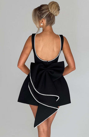 Carrie Mini Dress - Black Ryvelle