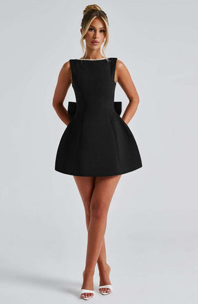 Carrie Mini Dress - Black Ryvelle