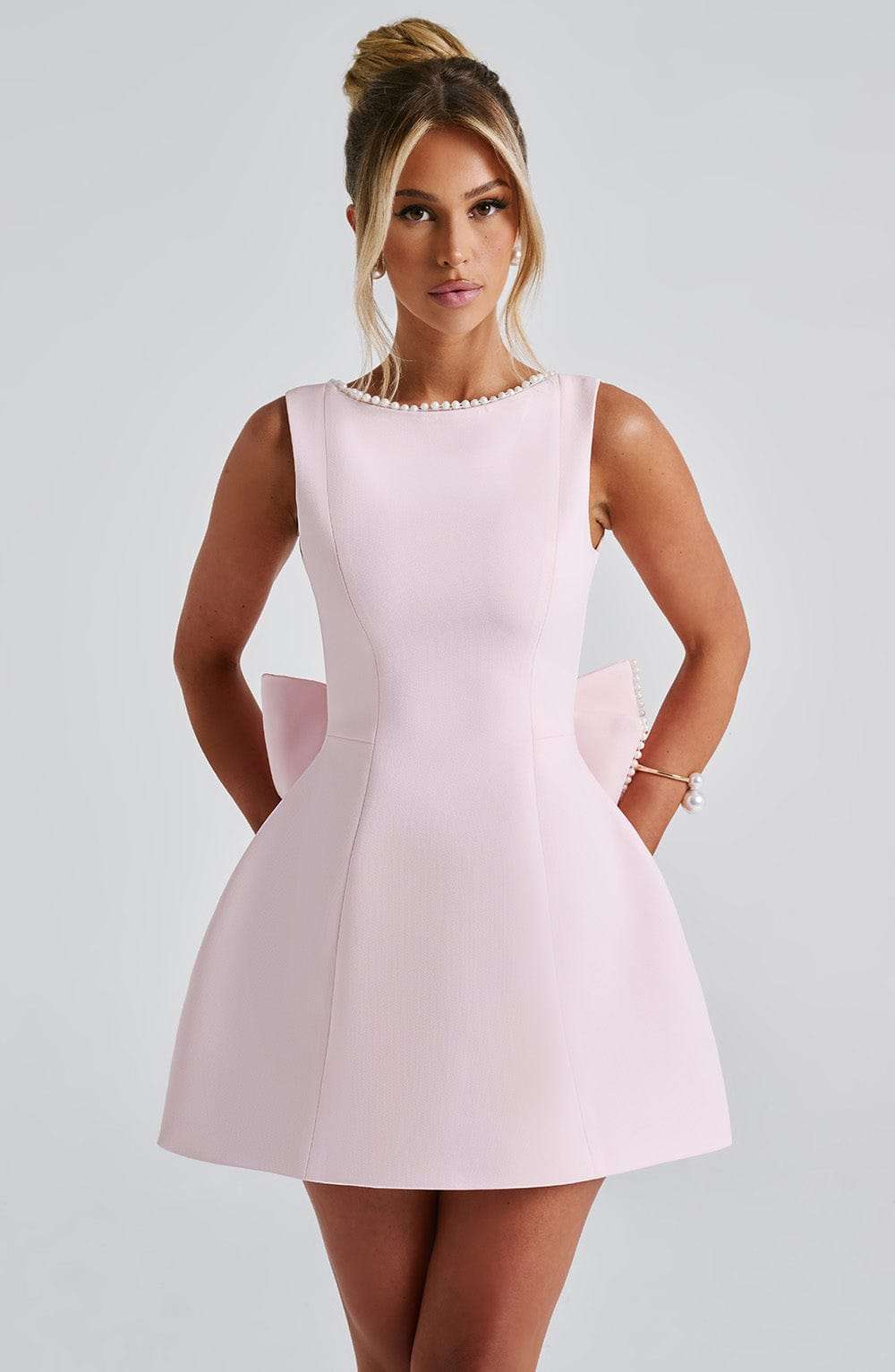 Carrie Mini Dress - Blush Ryvelle