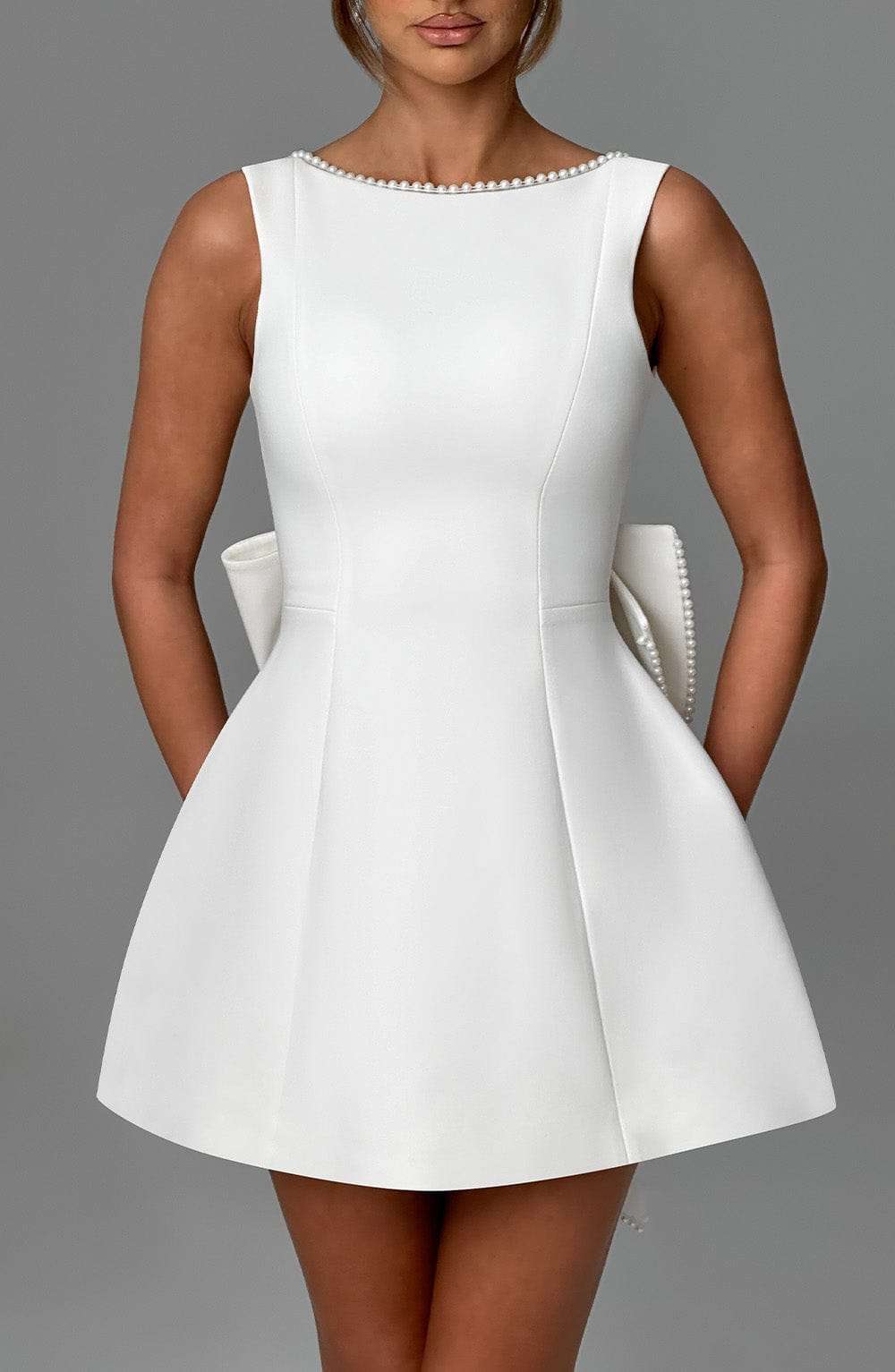 Carrie Mini Dress - Ivory Ryvelle