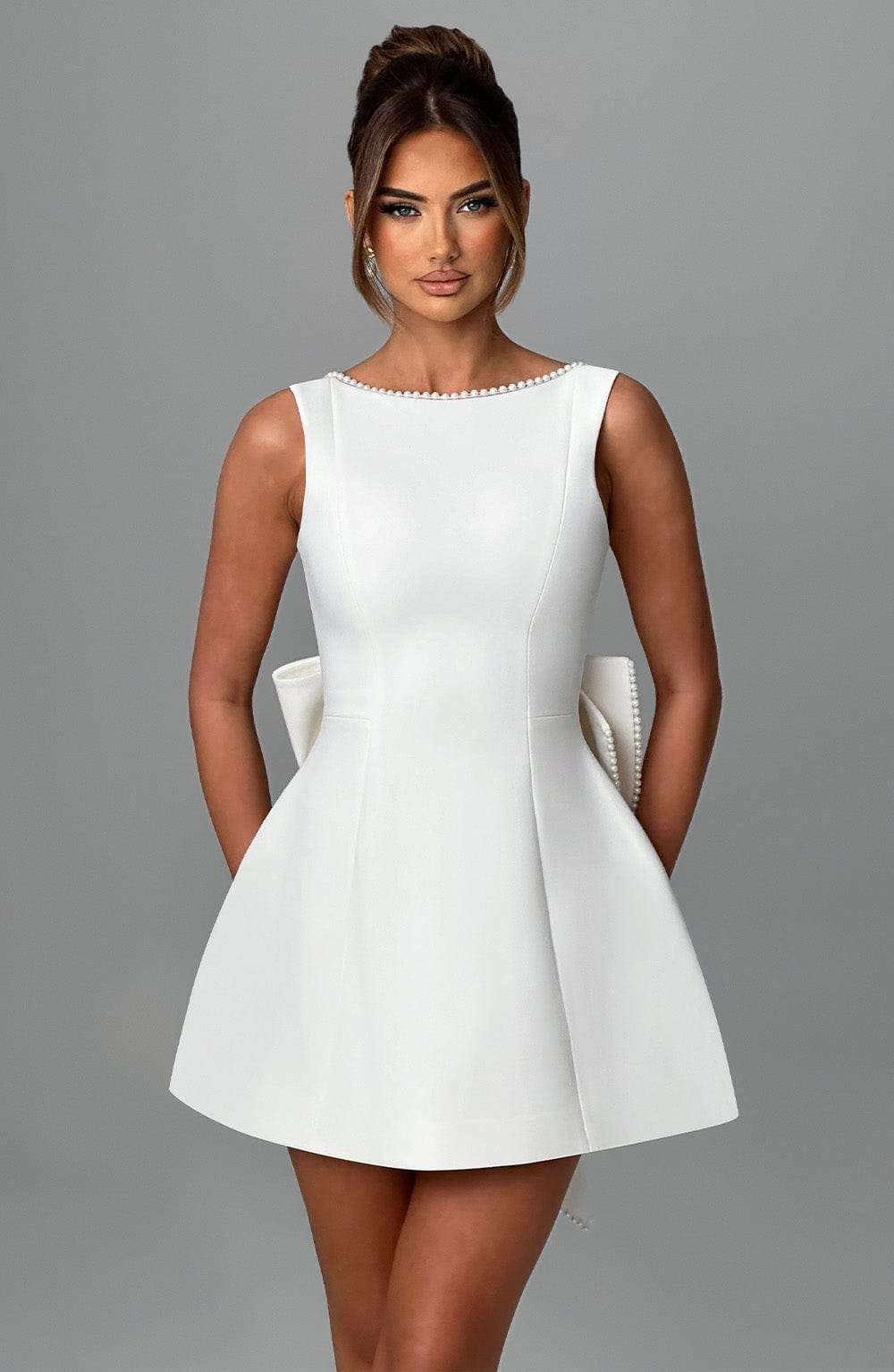 Carrie Mini Dress - Ivory Ryvelle
