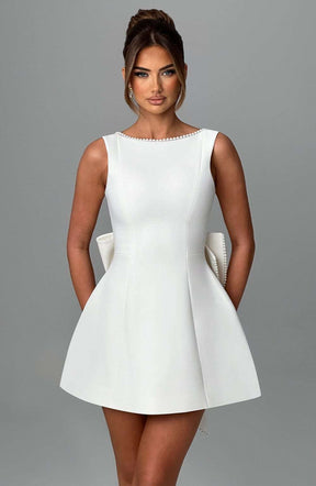Carrie Mini Dress - Ivory Ryvelle
