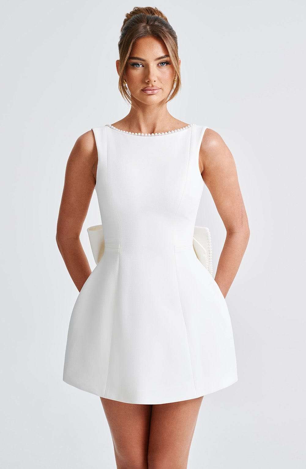 Carrie Mini Dress - Ivory Ryvelle