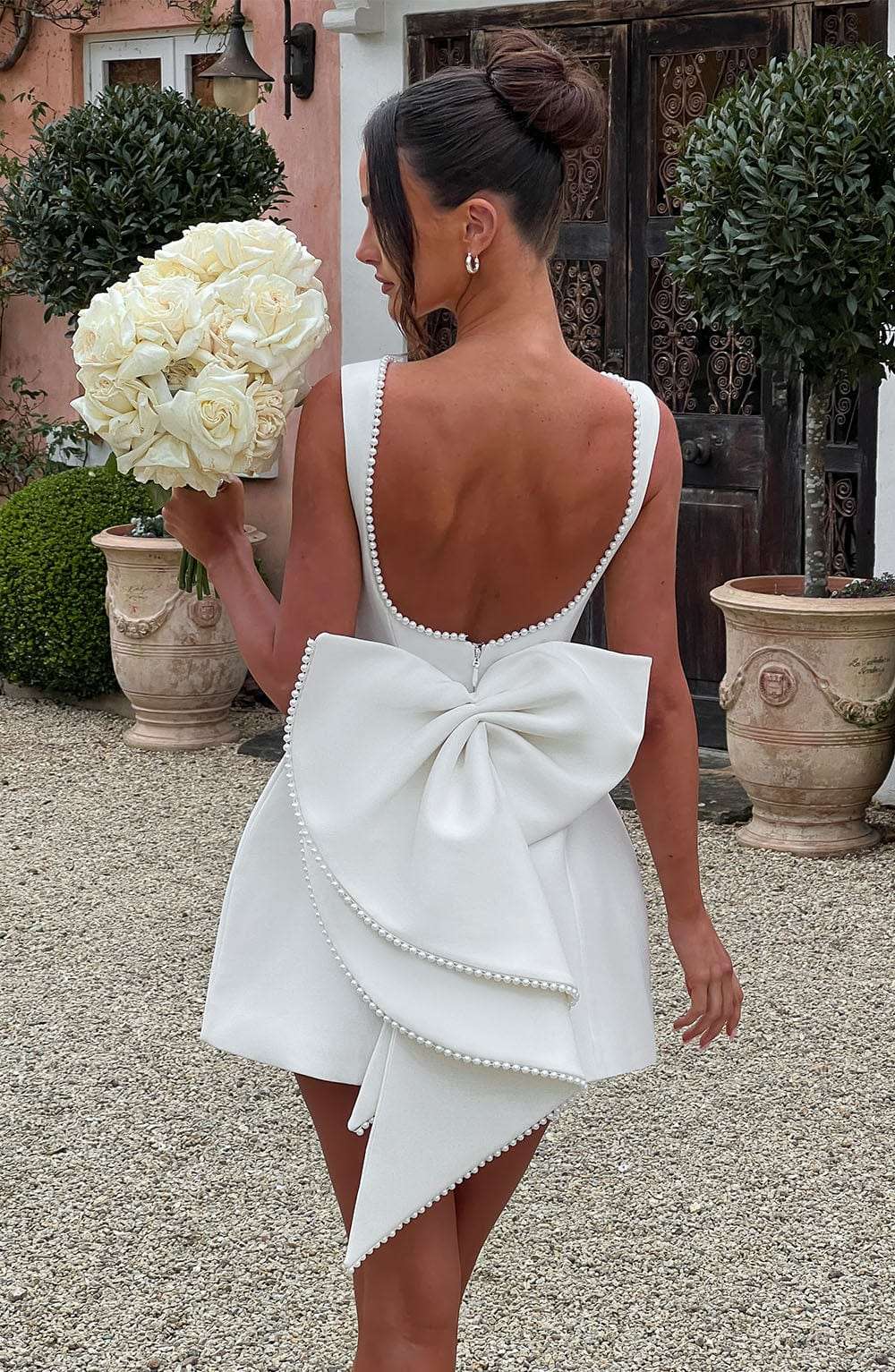 Carrie Mini Dress - Ivory Ryvelle