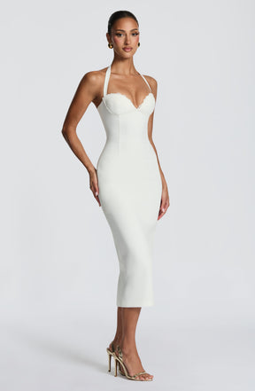 Cassia Midi Dress - Ivory Ryvelle