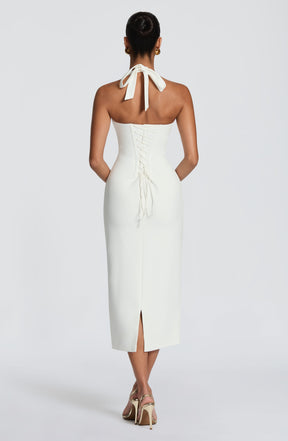 Cassia Midi Dress - Ivory Ryvelle