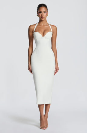 Cassia Midi Dress - Ivory Ryvelle
