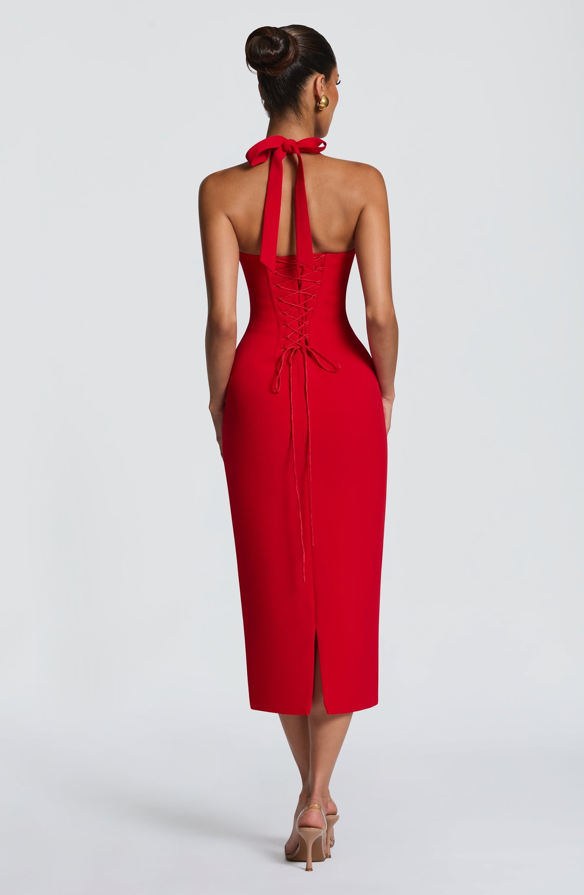 Cassia Midi Dress - Red Ryvelle