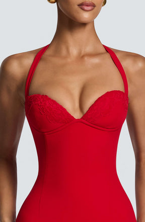 Cassia Midi Dress - Red Ryvelle