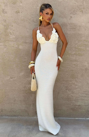 Celaena Maxi Dress - Ivory Ryvelle
