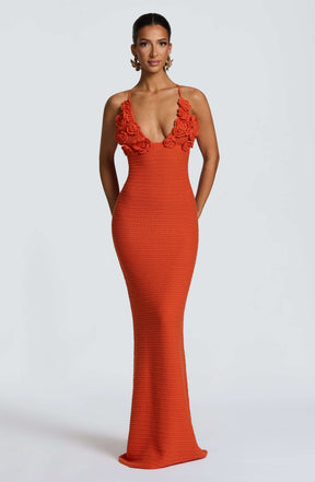 Celaena Maxi Dress - Orange Ryvelle