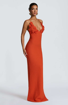 Celaena Maxi Dress - Orange Ryvelle