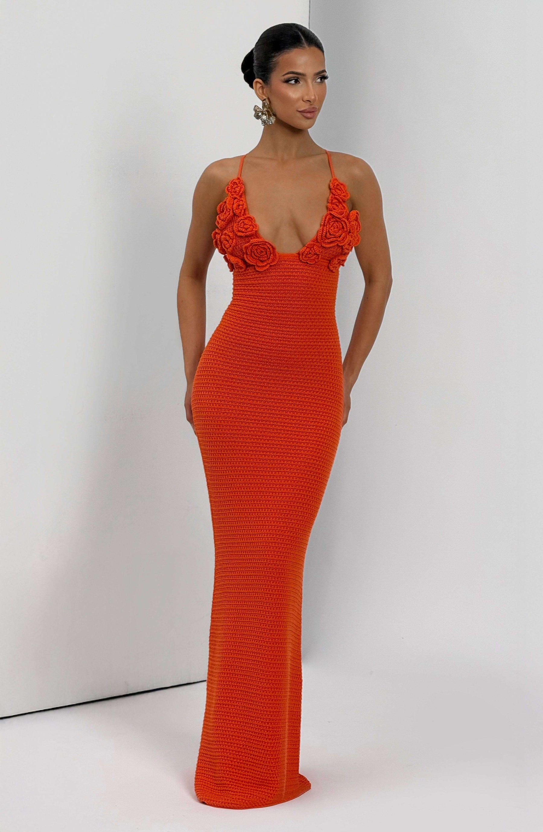 Celaena Maxi Dress - Orange Ryvelle