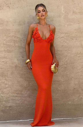 Celaena Maxi Dress - Orange Ryvelle
