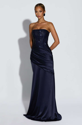 Celestia Maxi Dress - Navy Ryvelle