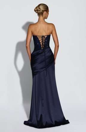 Celestia Maxi Dress - Navy Ryvelle