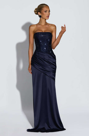 Celestia Maxi Dress - Navy Ryvelle