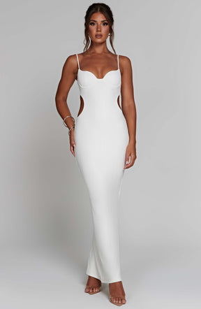 Celine Maxi Dress - White Ryvelle