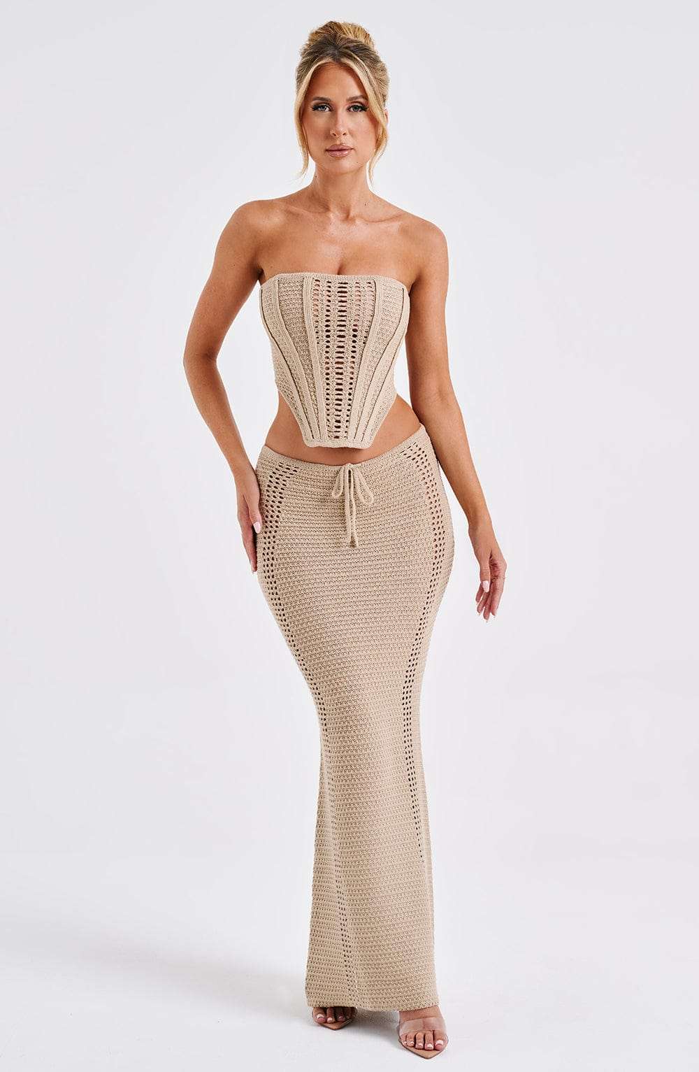 Chayenne Maxi Skirt - Beige Ryvelle