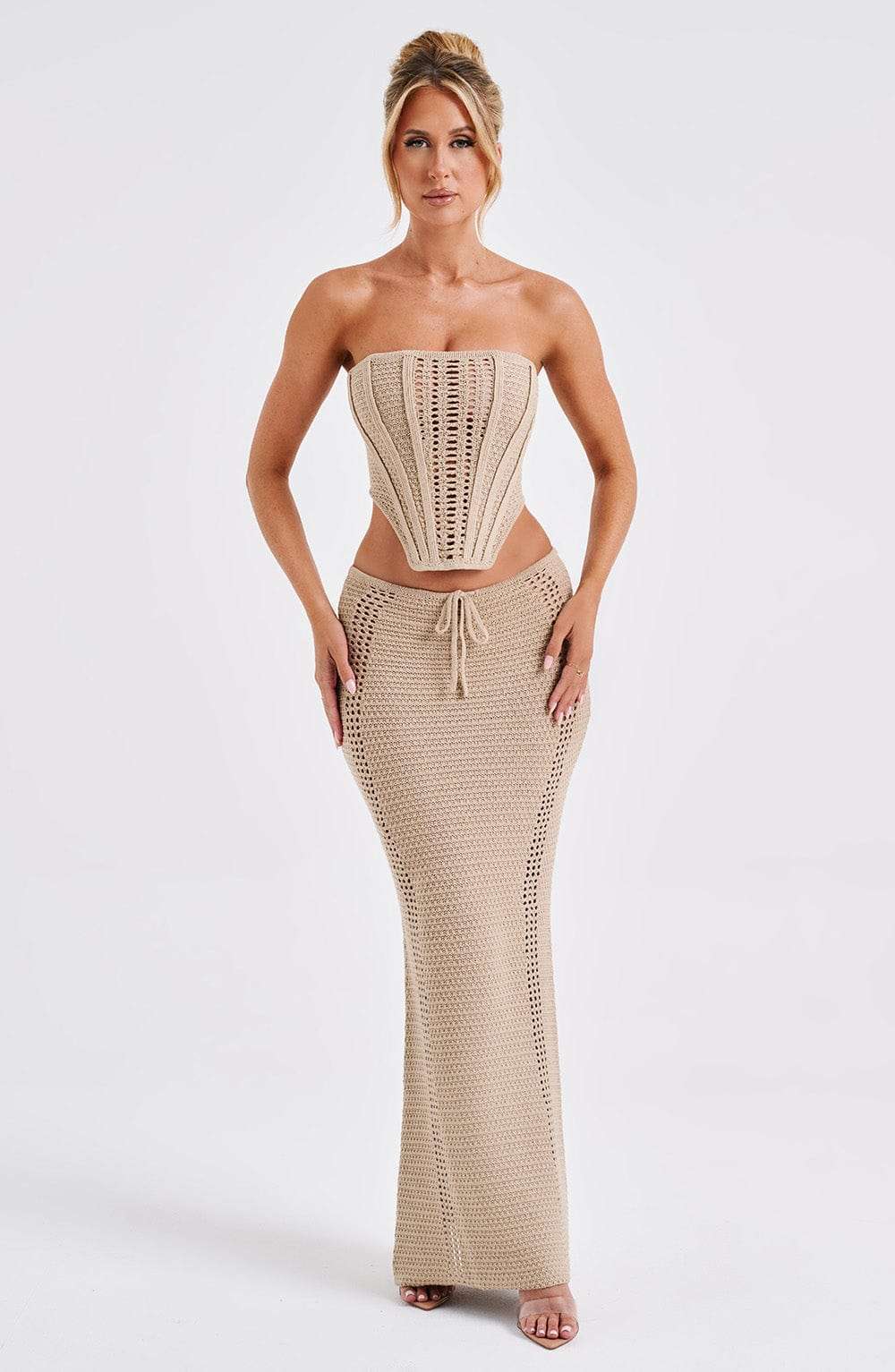 Chayenne Maxi Skirt - Beige Ryvelle