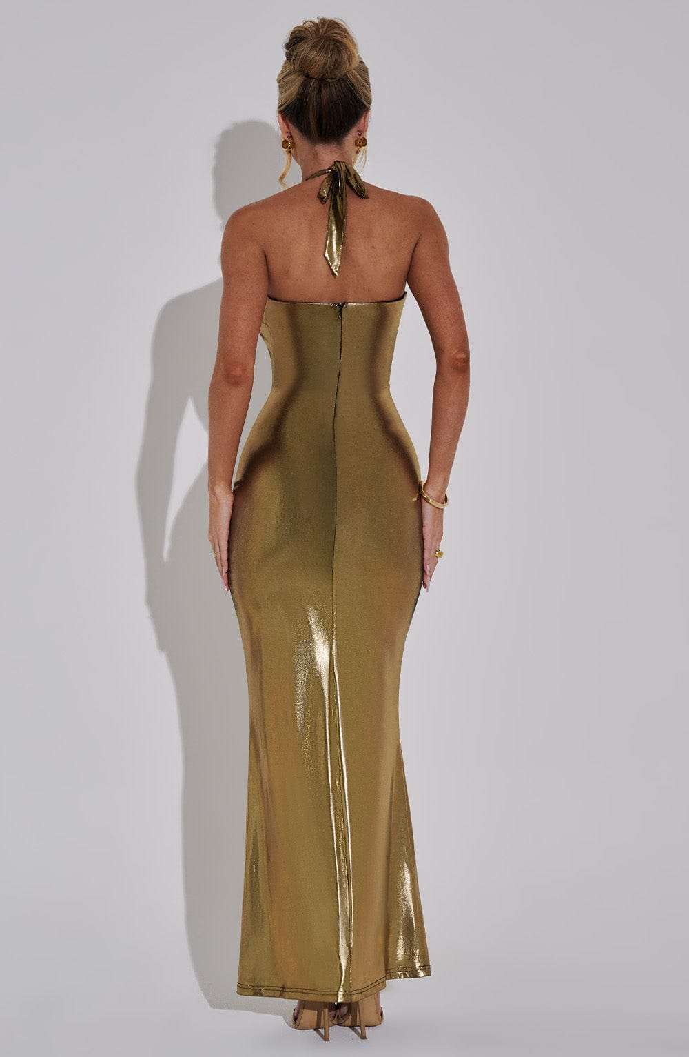 Chrishelle Maxi Dress - Gold Ryvelle