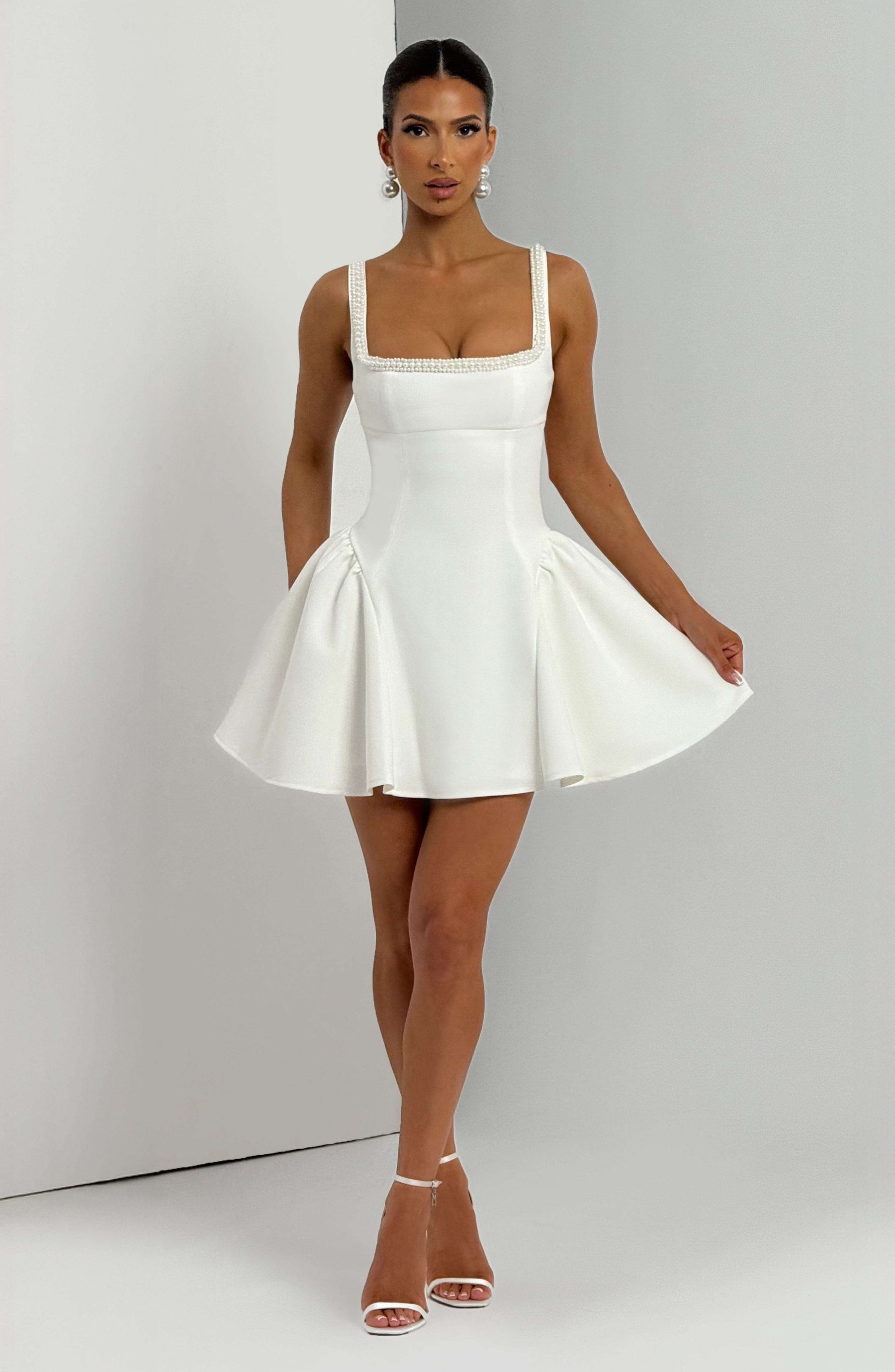 Christie Mini Dress - Ivory Ryvelle
