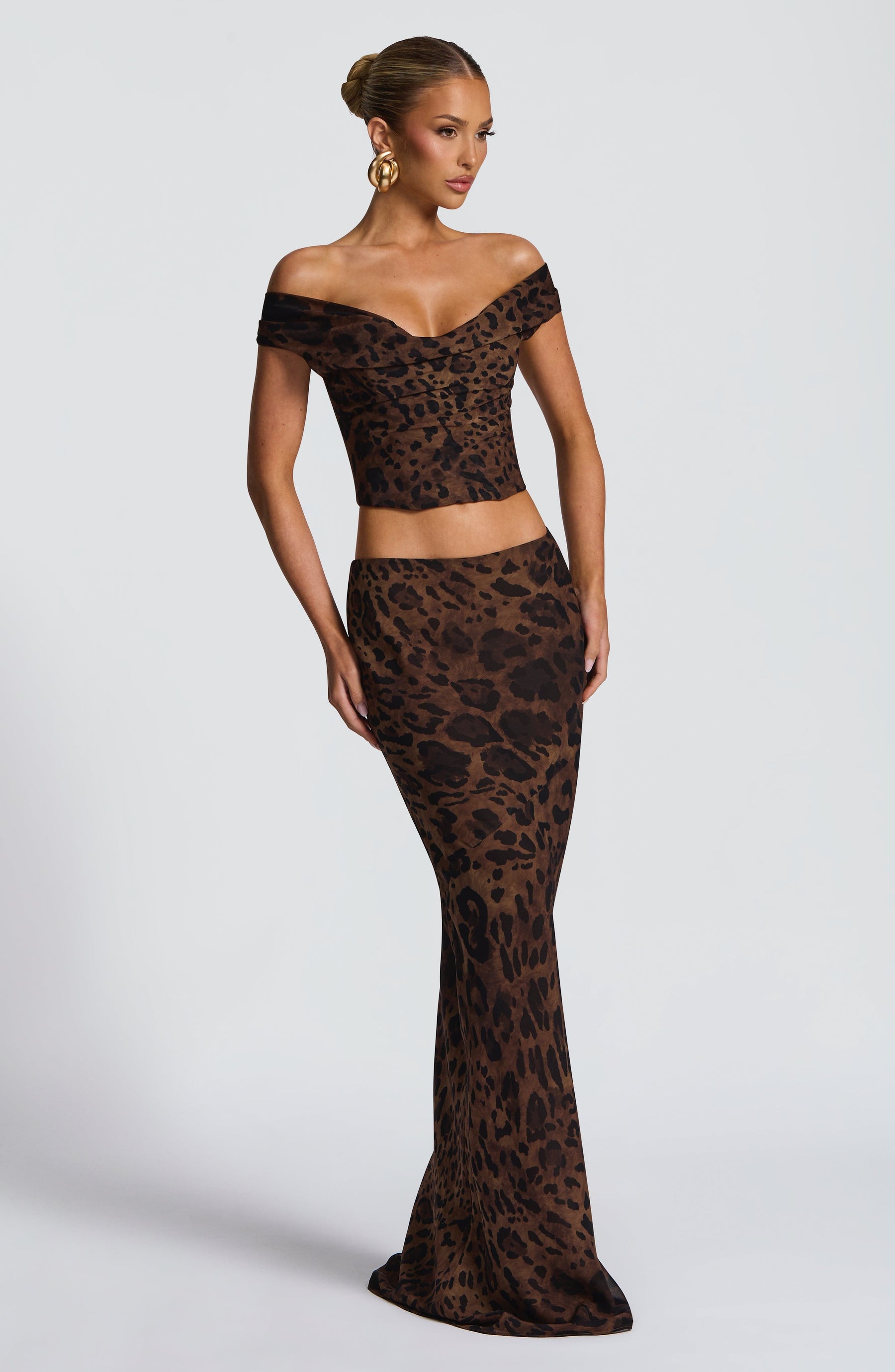 Chrysoula Maxi Skirt - Leopard Print Ryvelle